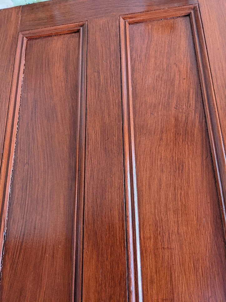 Antique Four-Panel Wood Door