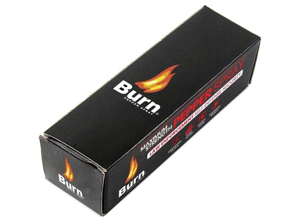 2 PACK BURN Pepper Spray 1/2oz Self Defense Keychain Security Case Black + Blue