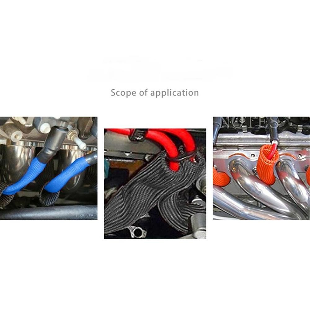 8pcs 1200° SPARK PLUG WIRE BOOTS HEAT SHIELD PROTECTOR SLEEVE for SBC BBC