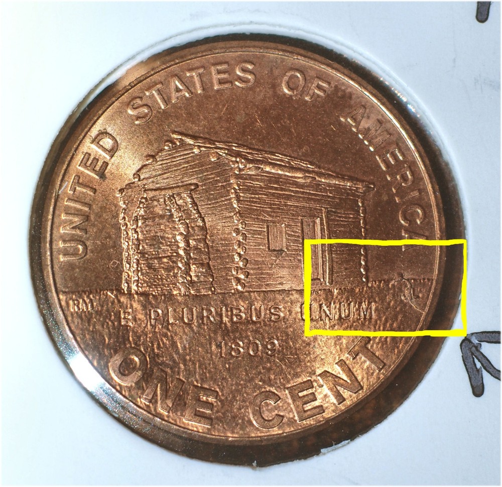 2009 P ERROR DIE CHIP LINCOLN FORMATIVE YEARS CENT • UNCIRCULATED •