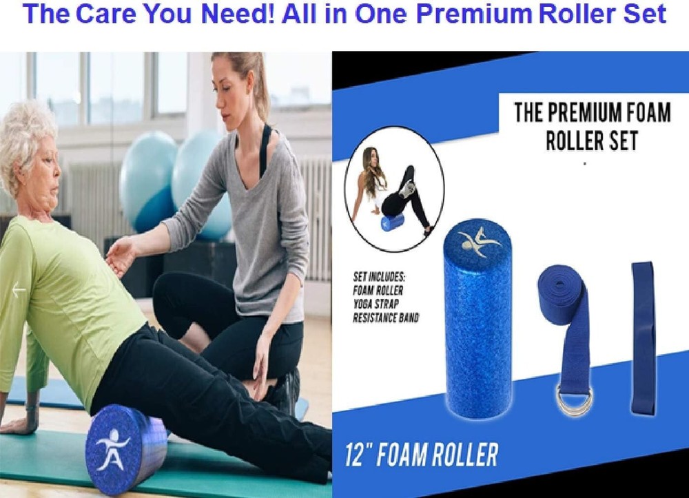 Dr. E'S Home Foam Roller Bundle for Back Pain Relief - Back Pain Kit