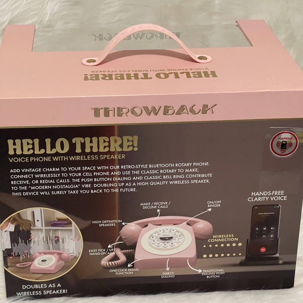 Hello there retro wireless phone speaker bluetooth new