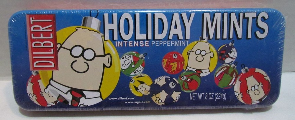 Ragold Dilbert Holiday Mints, SEALED Tin, Scott Adams