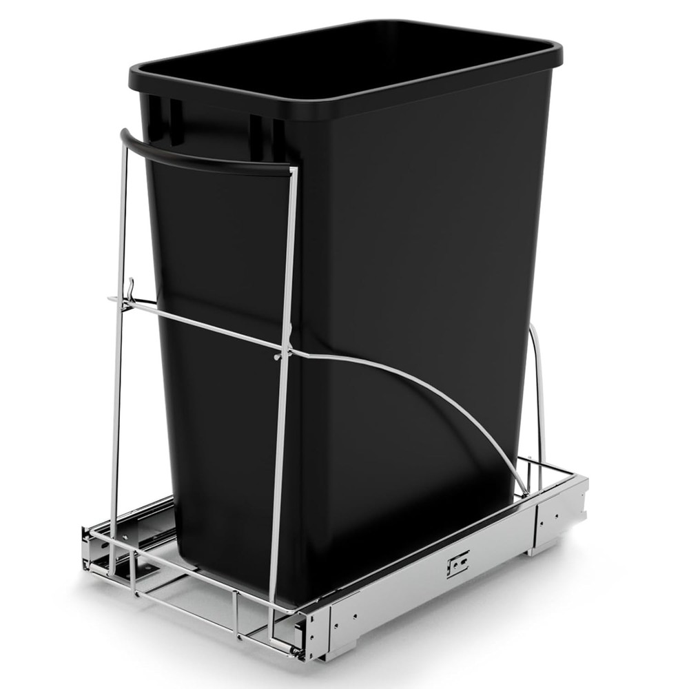 Pull Out Trash Can Under Cabinet Adjustable Garbage Slideout Shelf For Kitchen R