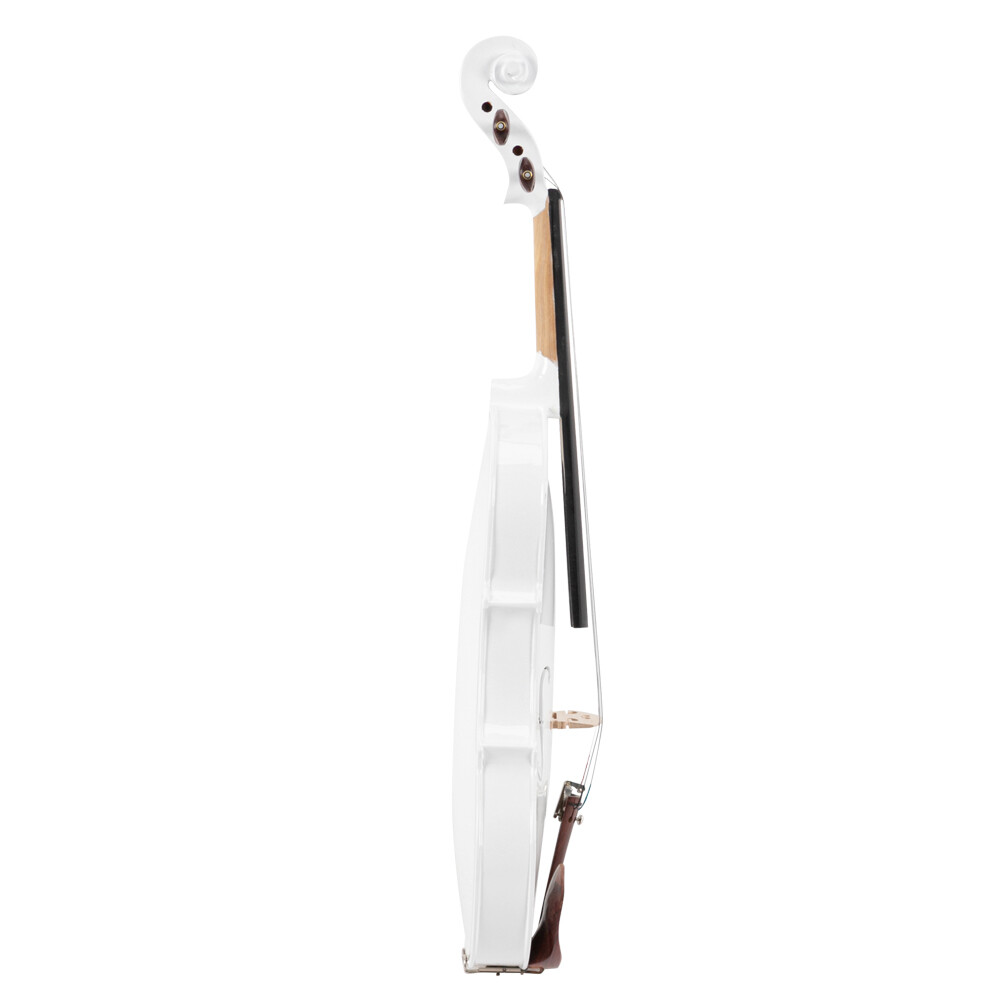 Glarry 4/4 Spruce Panel Acoustic Violin with Case Bow Rosin Strings Matte White