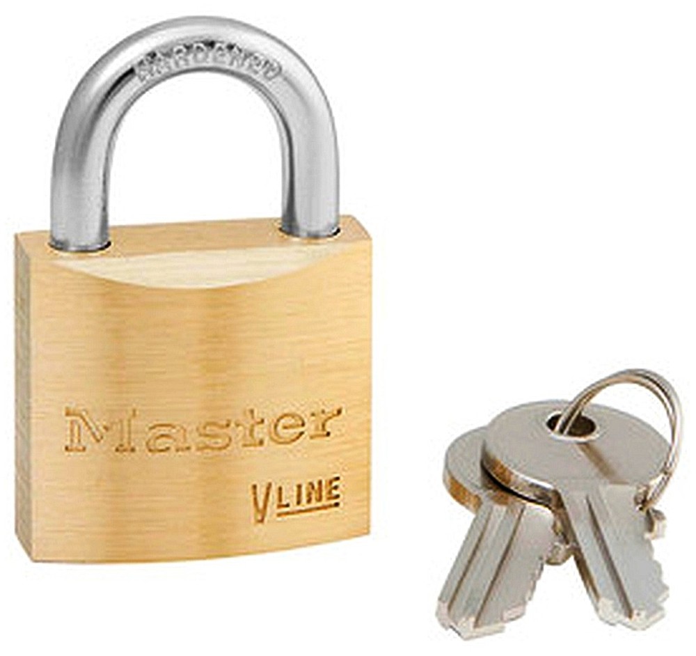 Solid BRASS PADLOCK w/ 2 keys Weatherproof Outdoor 1 1/8" wide Master Lock 4130