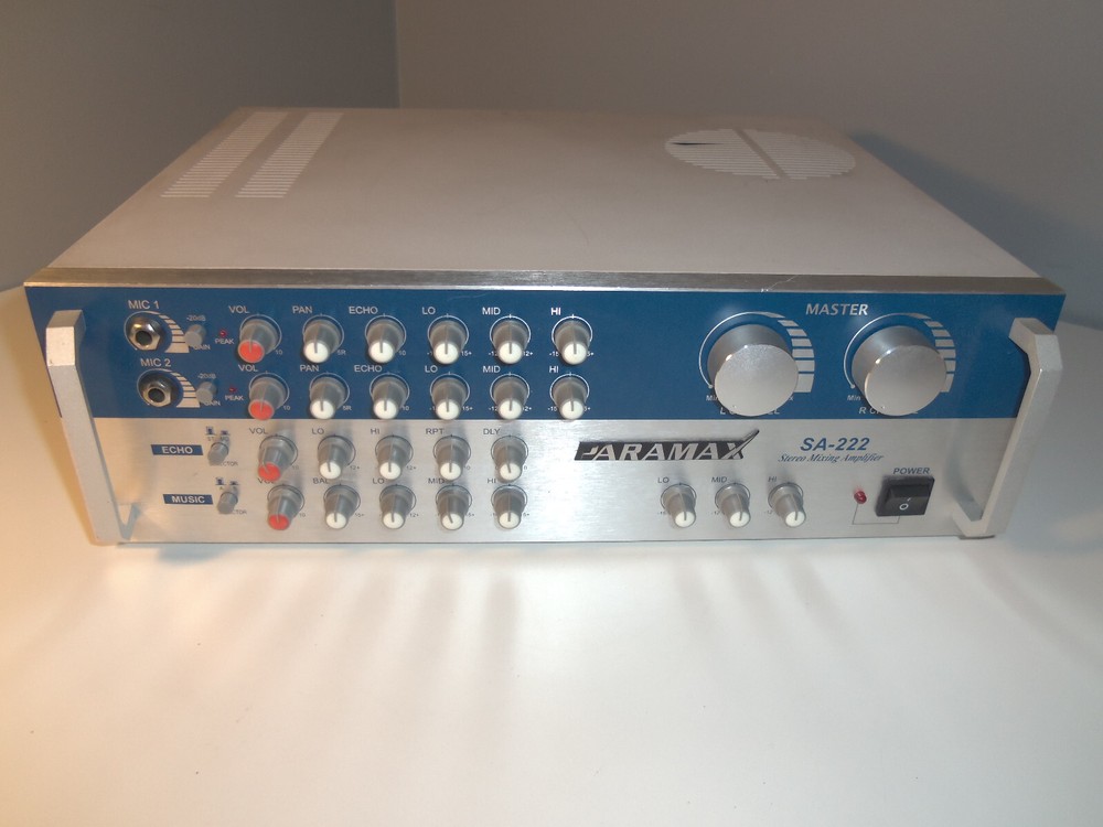 Paramax SA-222 Stereo Mixing Amplifier Rack Mount Enclosure