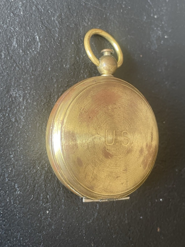 Antique WW1 US Military Compass Brass