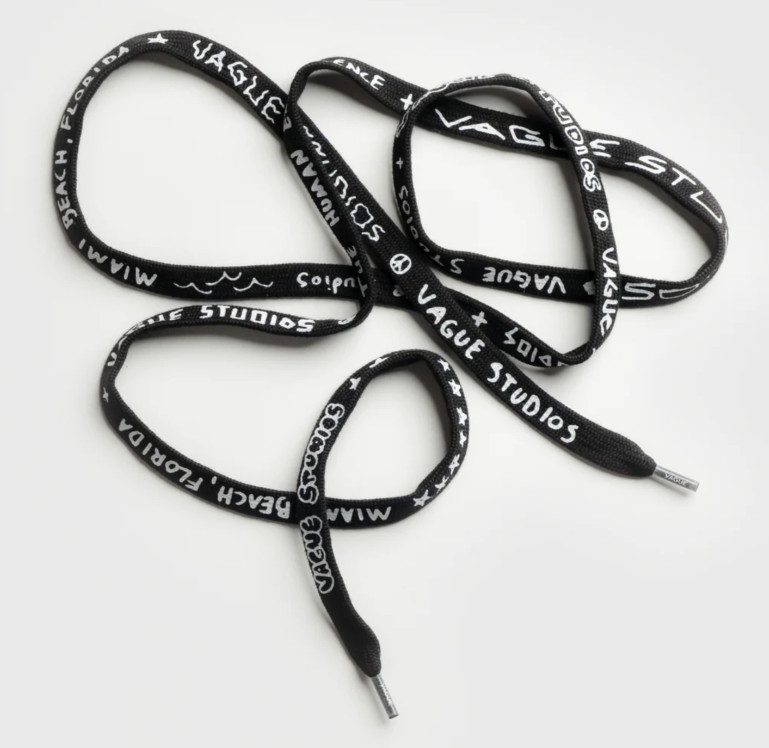 Yague Studios Shoelaces Belt Black 84"