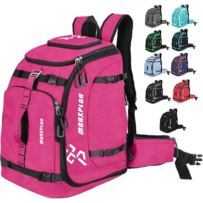 Ski Boot Backpack Waterproof Durable W/ Extra Pockets Helmets Accessories New