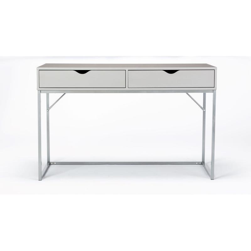 Writing Desk Console W/ 2 Drawers Rectangular Simple Compact Office Study Room