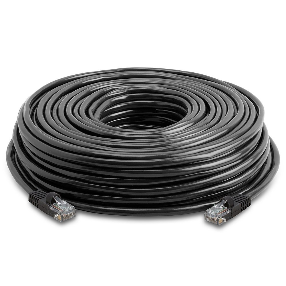 Ethernet Network Patch Cat5E Cable (150ft) - Black