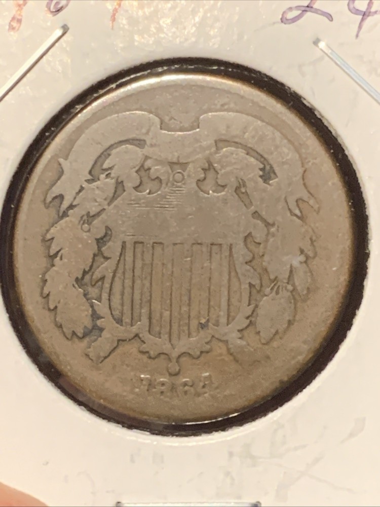 1864 Two Cent Piece Large ~ CIVIL WAR DATE ~