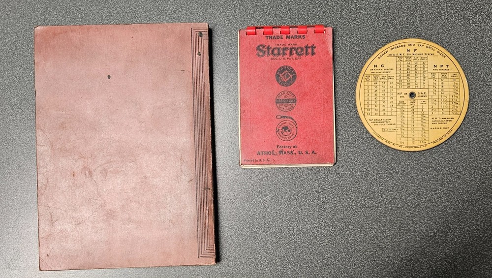 Starrett Precision Tools 1938 Manual, Notebook - Lufkin Tools Thread Rule