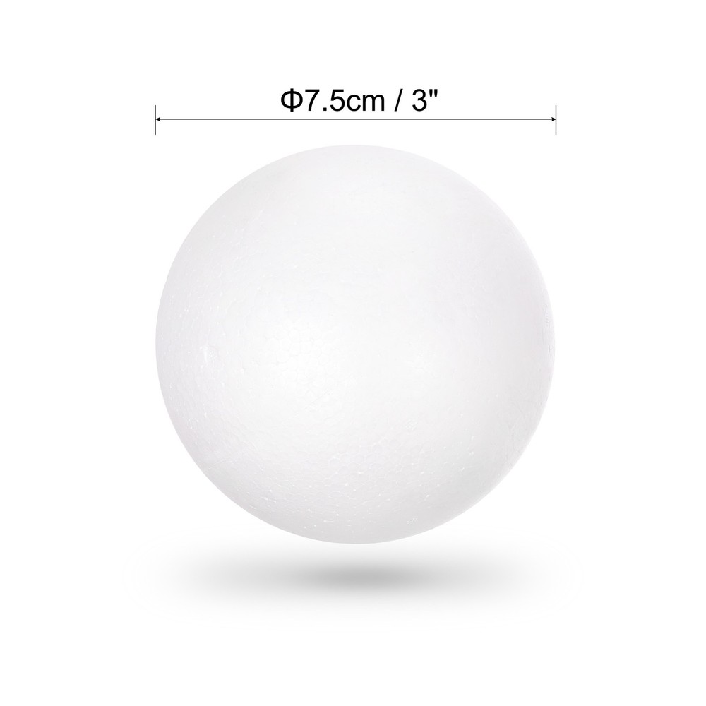 15 Pcs 3" White Polystyrene Foam Balls Smooth Round Solid Ball