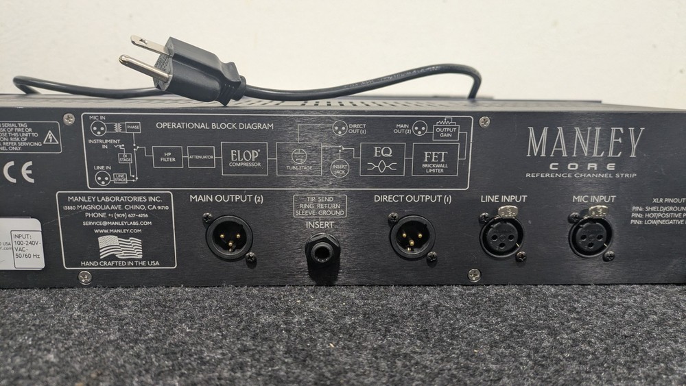Manley Labs CORE Reference Channel Strip - Pre-owned, Excellent Condition Item#B