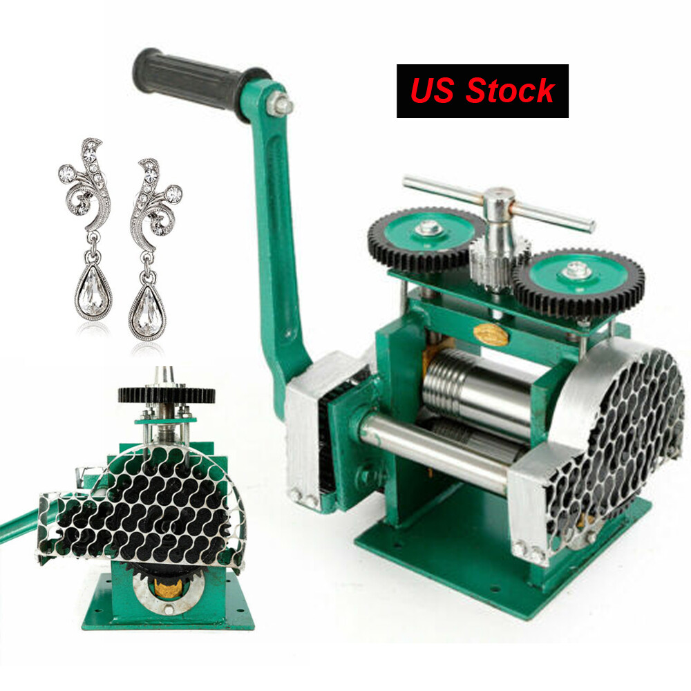 Manual Jewelry Press Rolling Mill Machine Wire Flat Metal Sheet Roller Tool New