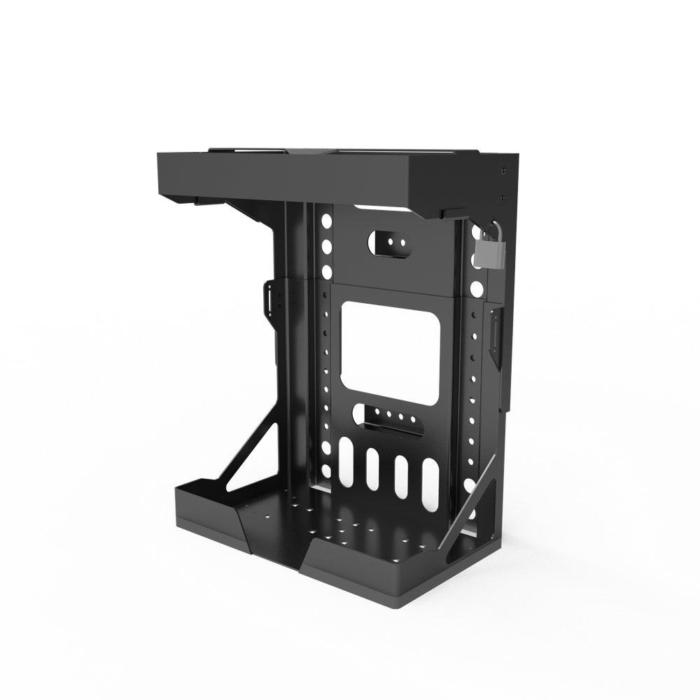 Adjustable Backpack Blower Sprayer Rack for Open and Enclosed Landscape Trailer