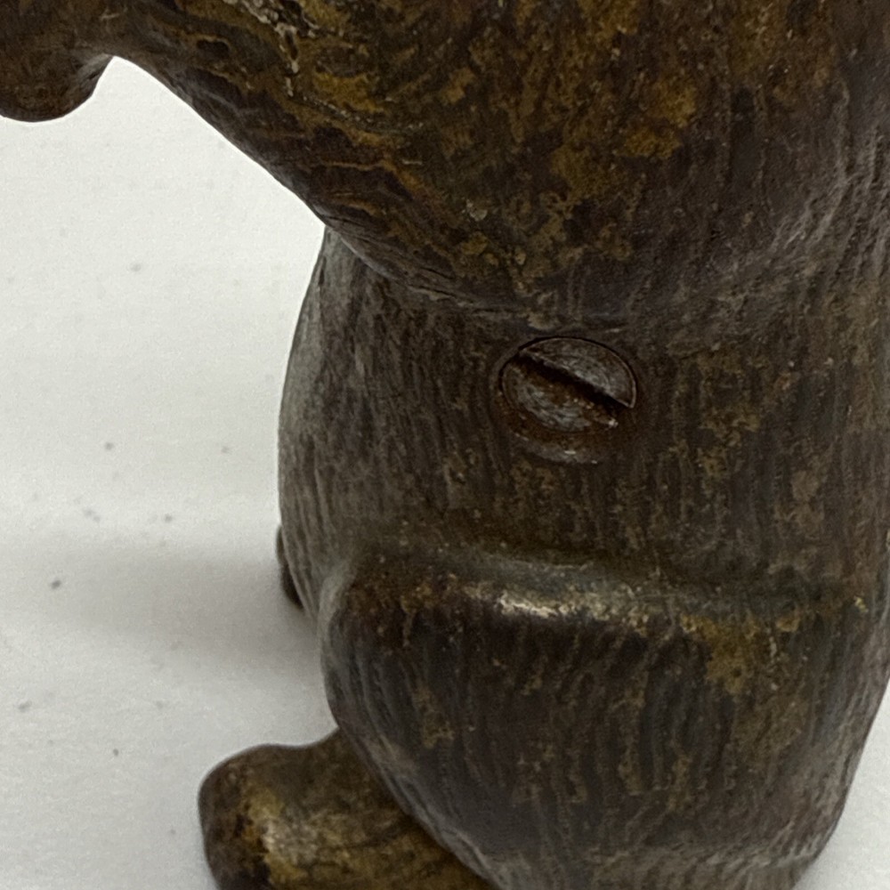 Cast Iron Standing Bear Bank "Begging Bear"