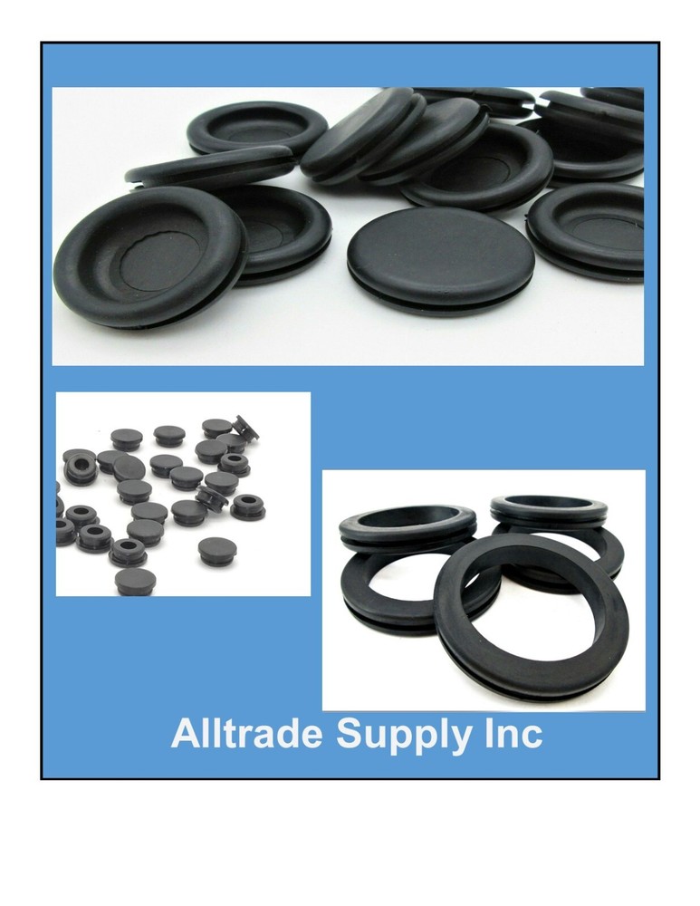 3/8” Solid Firewall Rubber Grommet Plug 5/8" OD Fits 1/8” Thick Panel