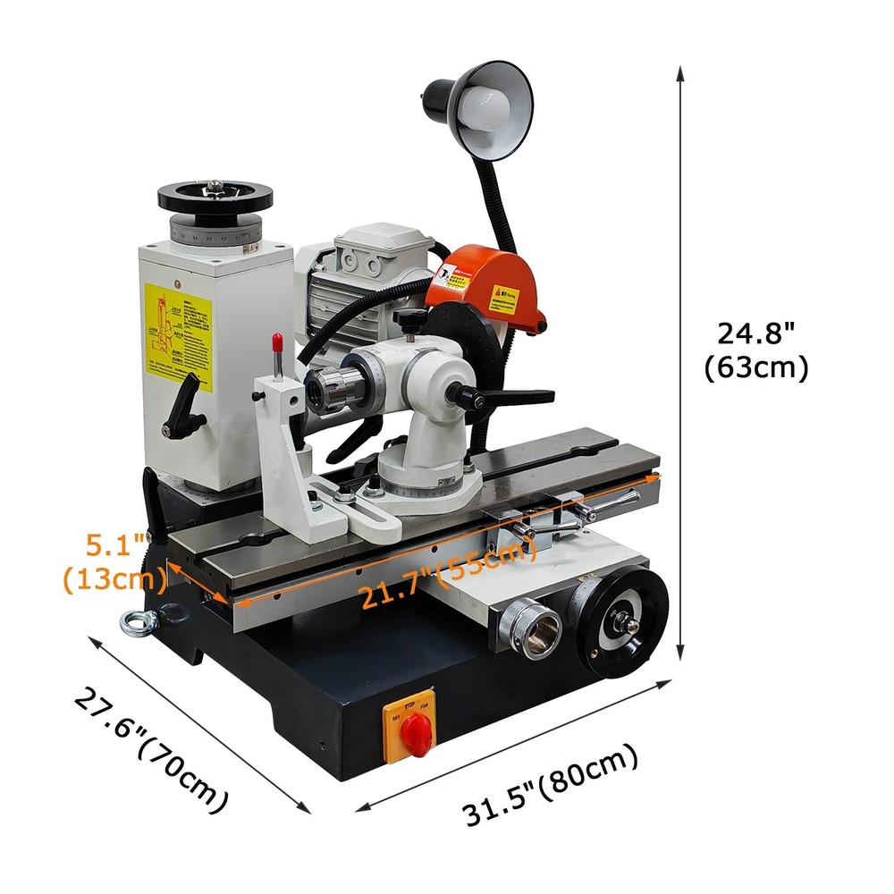 220V Universal Tool Grinding Machine Cutter Sharpener Morse 4 # Taper Shanks