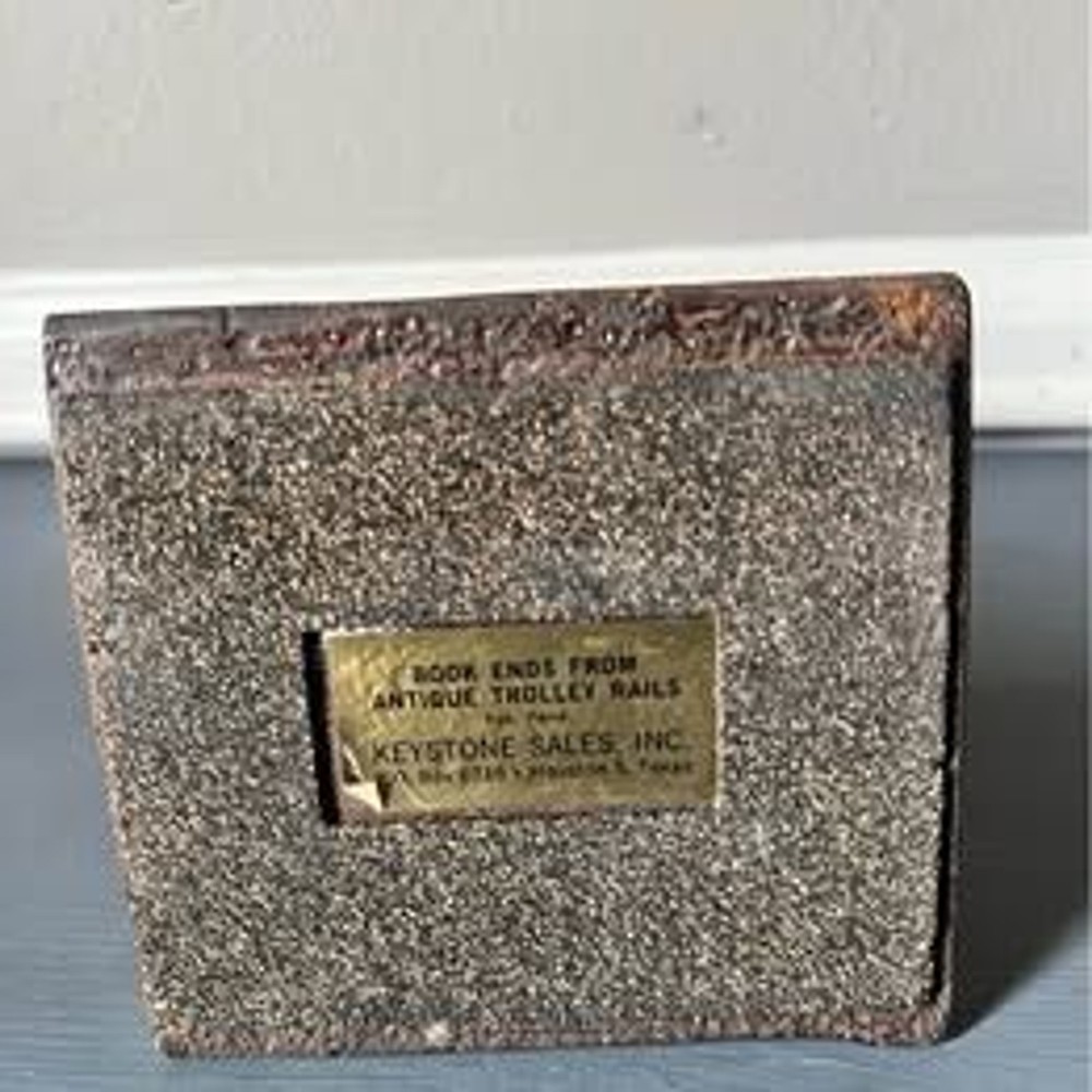 Antique Trolley Rail Bookend