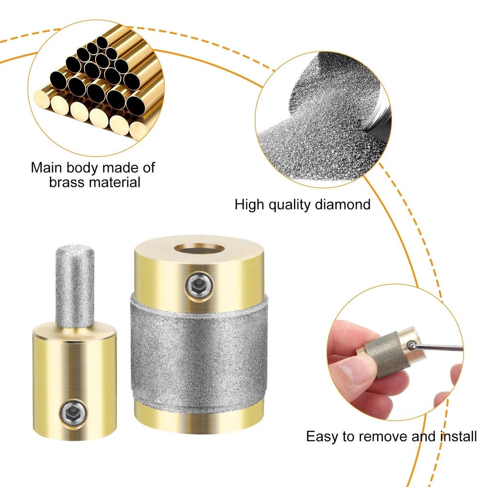 4PCS Diamond Bits for Stained Glass Grinder, Good Quality Maintenance Accessory