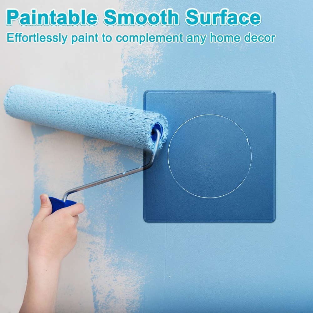 1-Pack Access Panel for Drywall, 4x4" Plastic Removable [Black, Round]