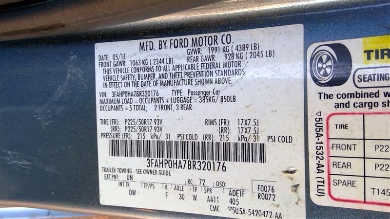 Fuse Box Engine VIN A 8th Digit Fits 10-12 FUSION 177544