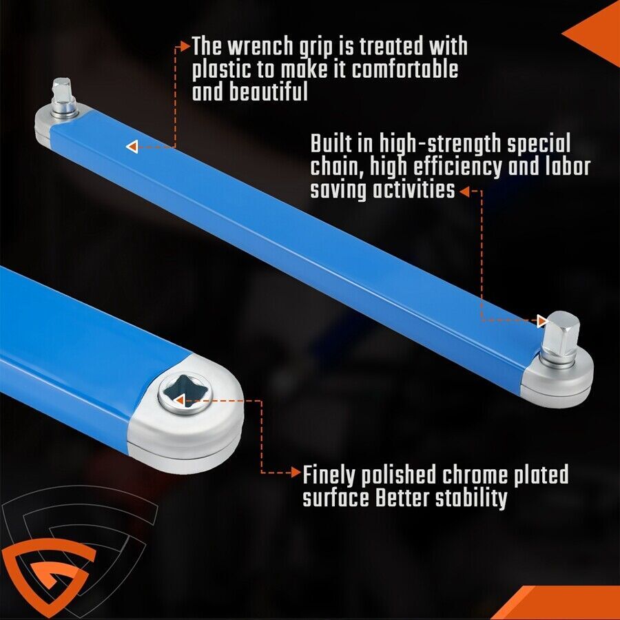 4 Pack Offset Extension Wrench Set Ratchet Spanner Wrench with Extender Adapter