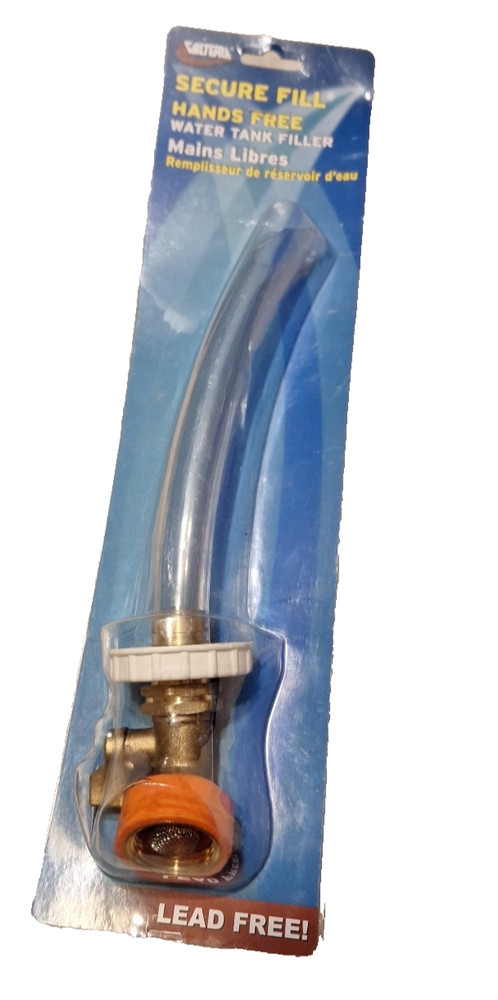 Valterra A01-0035VP Secure-Fill Hands Free Water Tank Filler with Brass Shut-Off