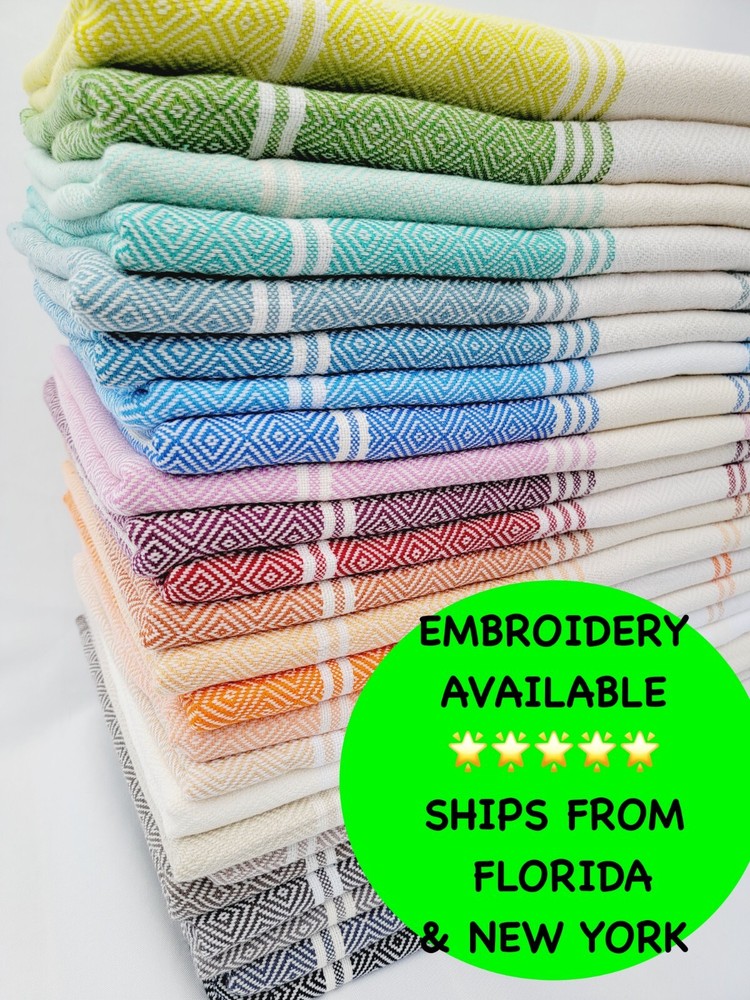 100% Cotton Geometric Diamond Weave All Season Solid Blanket Soft Sofa Throw