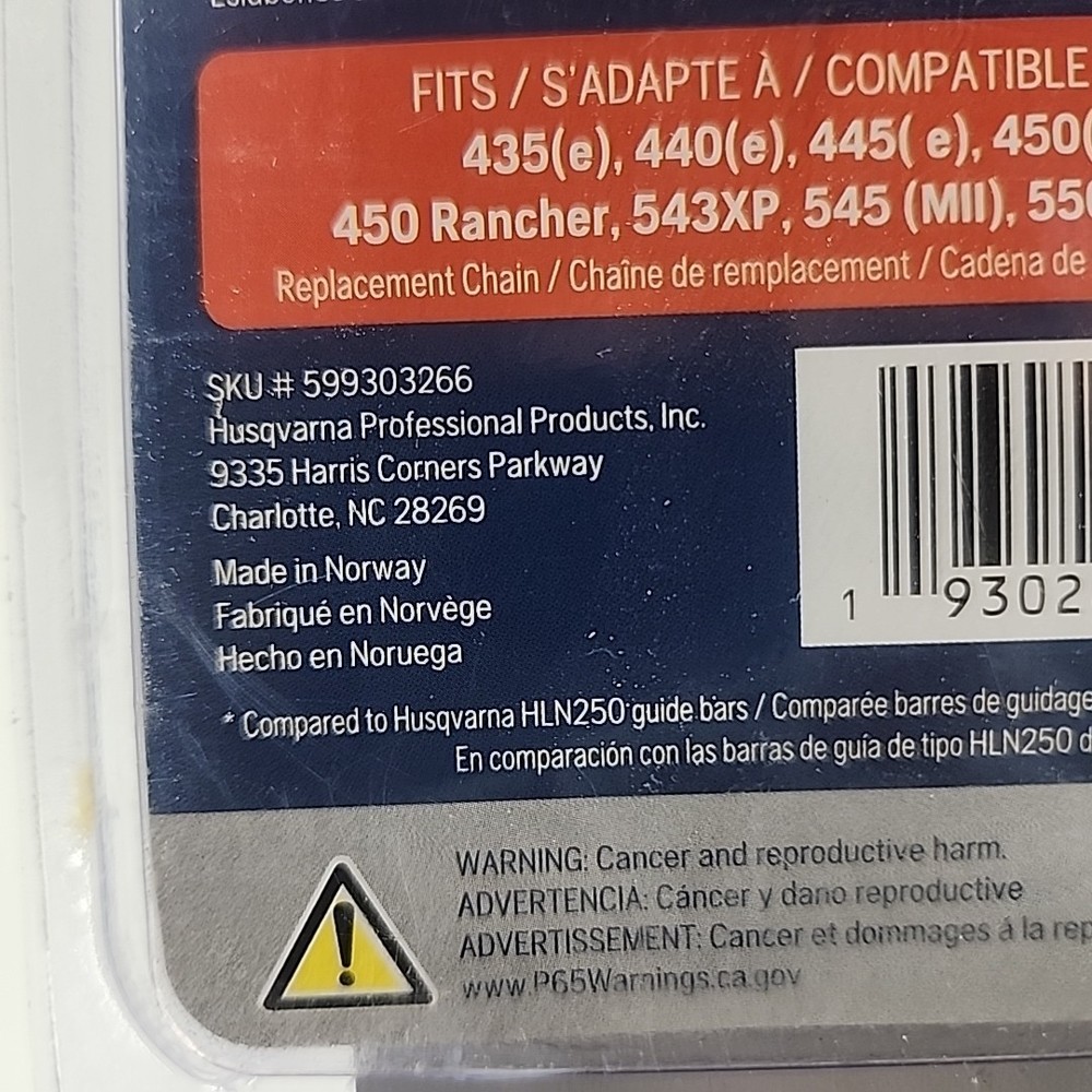 Husqvarna X-Force 16" Chainsaw Replacement Bar　 [G6A]