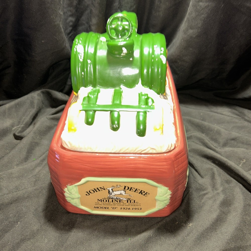John Deere 1924 Model D General Purpose Tractor Ceramic Cookie Jar Gibson *Flaws