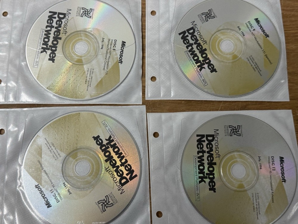 Microsoft Developer Network Office Test Platform INTL July 1996 15 Discs