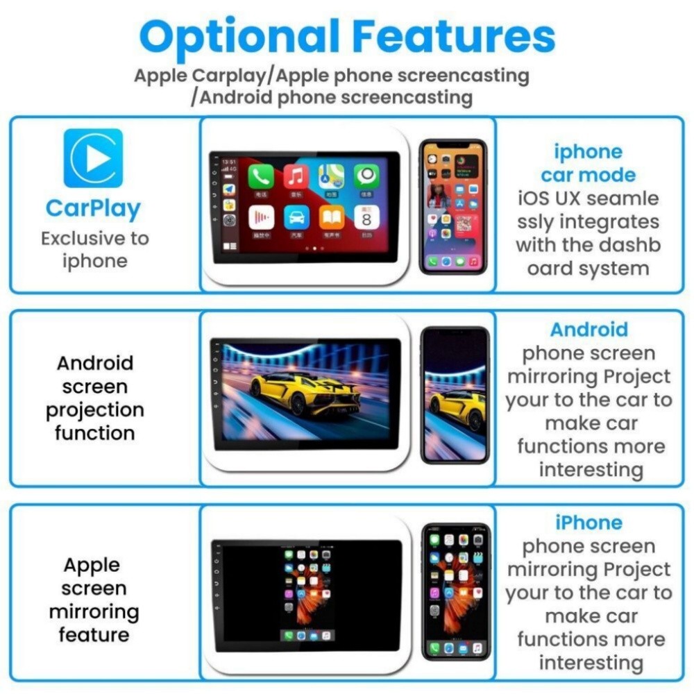 Auto Wireless CarPlay Adapter For Apple Android Wireless Dongle Plug＆Play USB US