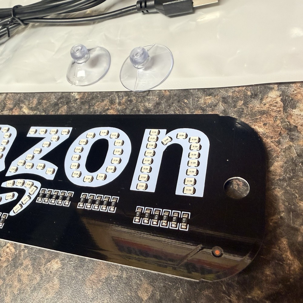 Blue Led Light for Car Windowshield App Indicator Sign Led Sign Delivery Driver