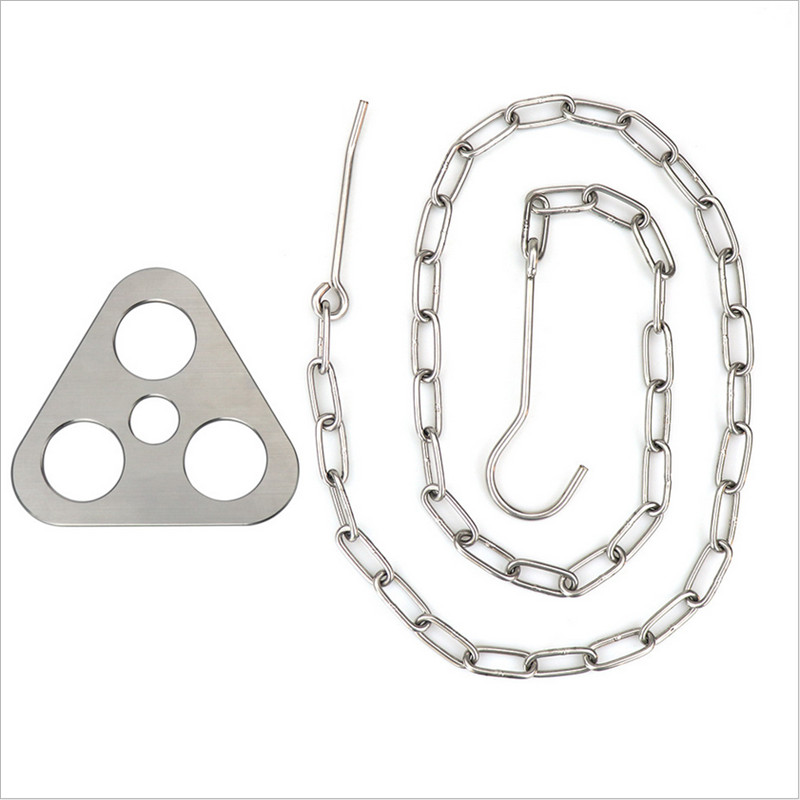 Camping tripod board kit accessory campfire support plate with adjustable chain