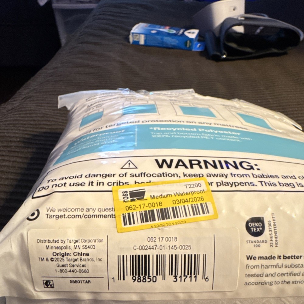 Room Essentials Waterproof Non-Slip Queen Mattress Protector Recycled Polyester