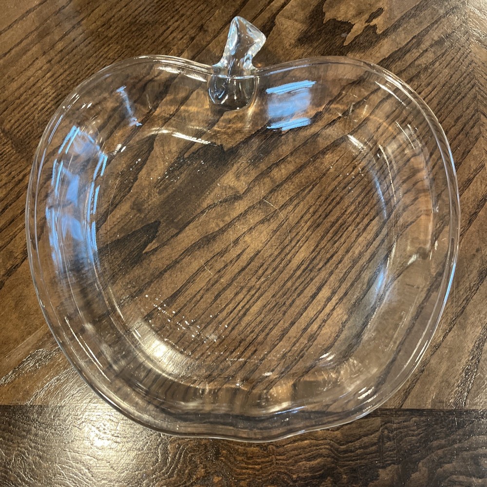 Vintage Glasbake Apple Shaped Glass Pie Plate