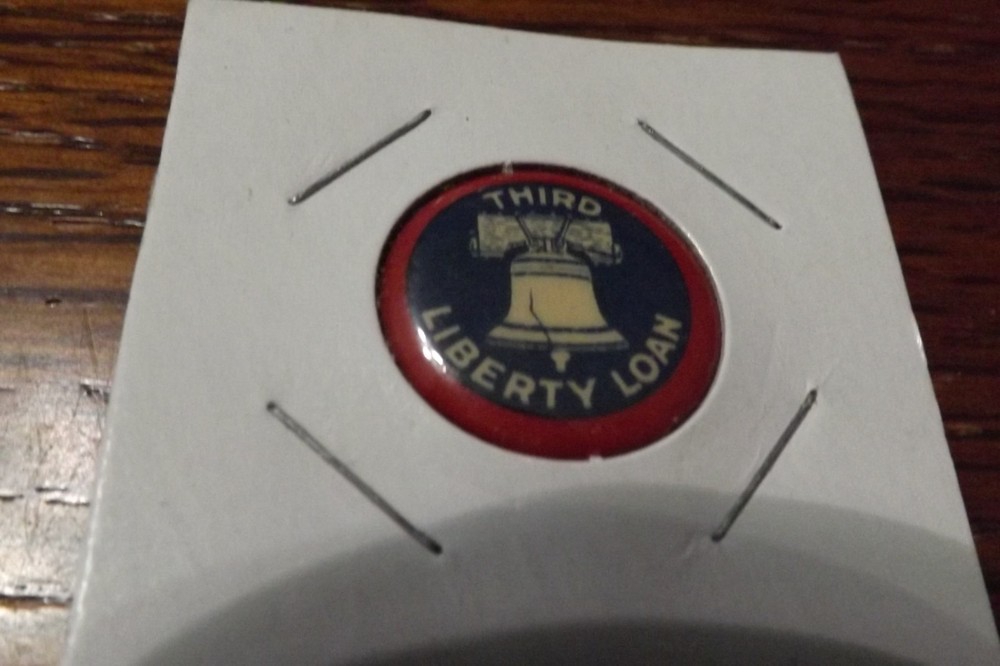 WW1 PIN THIRD LIBERTY LOAN 7/8" WHITEHEAD AND HOAG