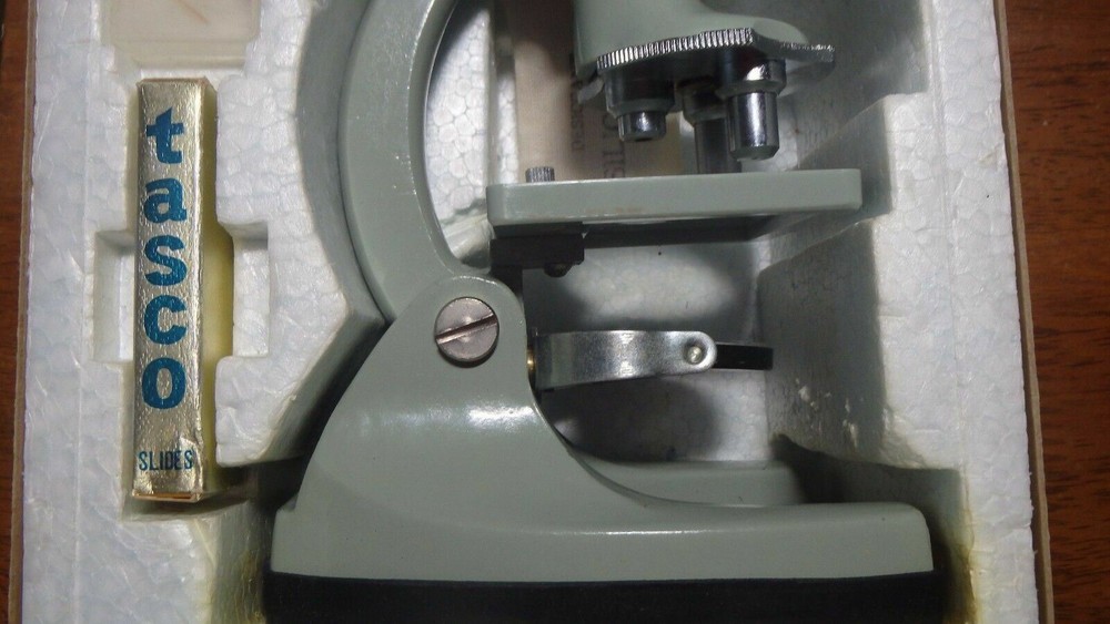 Vintage Tasco Microscope # 300XM #990-5 JUNIOR Microscope Kit
