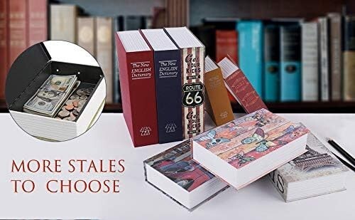 Small Sized Diversion Book Safe Storage Box Security Combination Lock/Key Bible