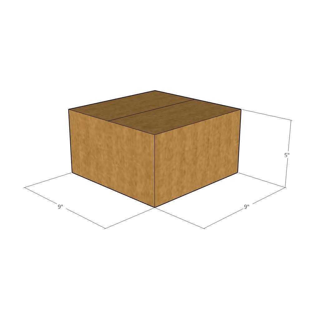 25 9x9x5 Kraft Brown Corrugated Shipping Boxes 32 ECT Single-Wall New