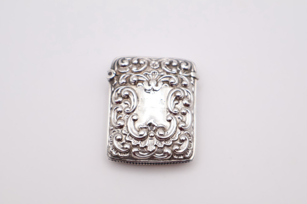 Antique Sterling Silver Vesta Case Hallmarked Birmingham 1908