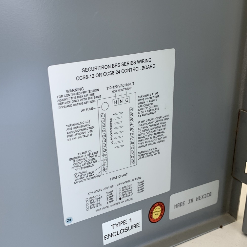 Securitron BPS-24-10 BPS Boxed Power Supply 24VDC 10A, Gray