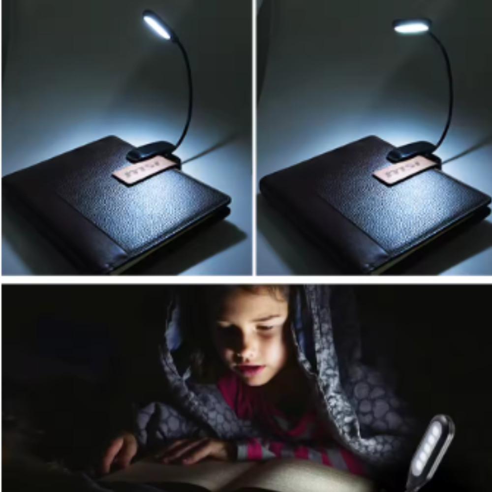 Mini portable LED book light eye protection reading light flexible adjustable