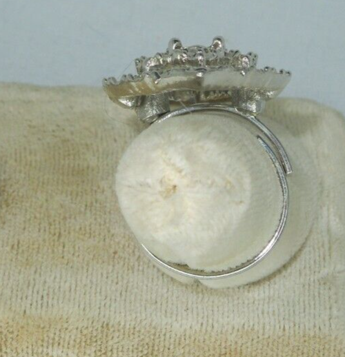 2 Ring Blanks Settings Cabochon Adjustable silver Plated Brass NEW 88V