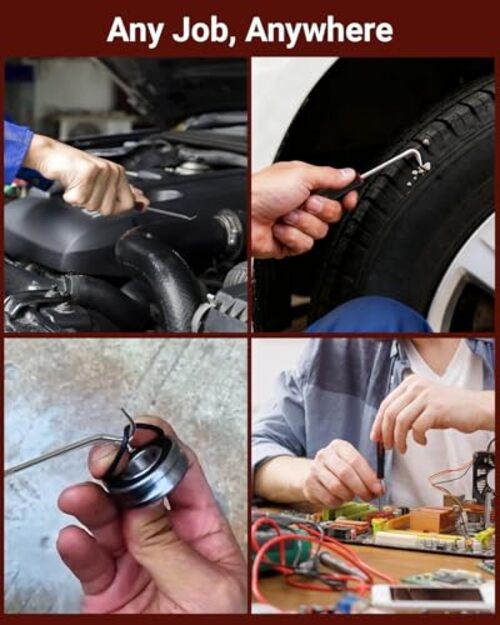 4-Piece Hook and Pick Set, Precision Automotive Pick Tool & O Ring Pick Set