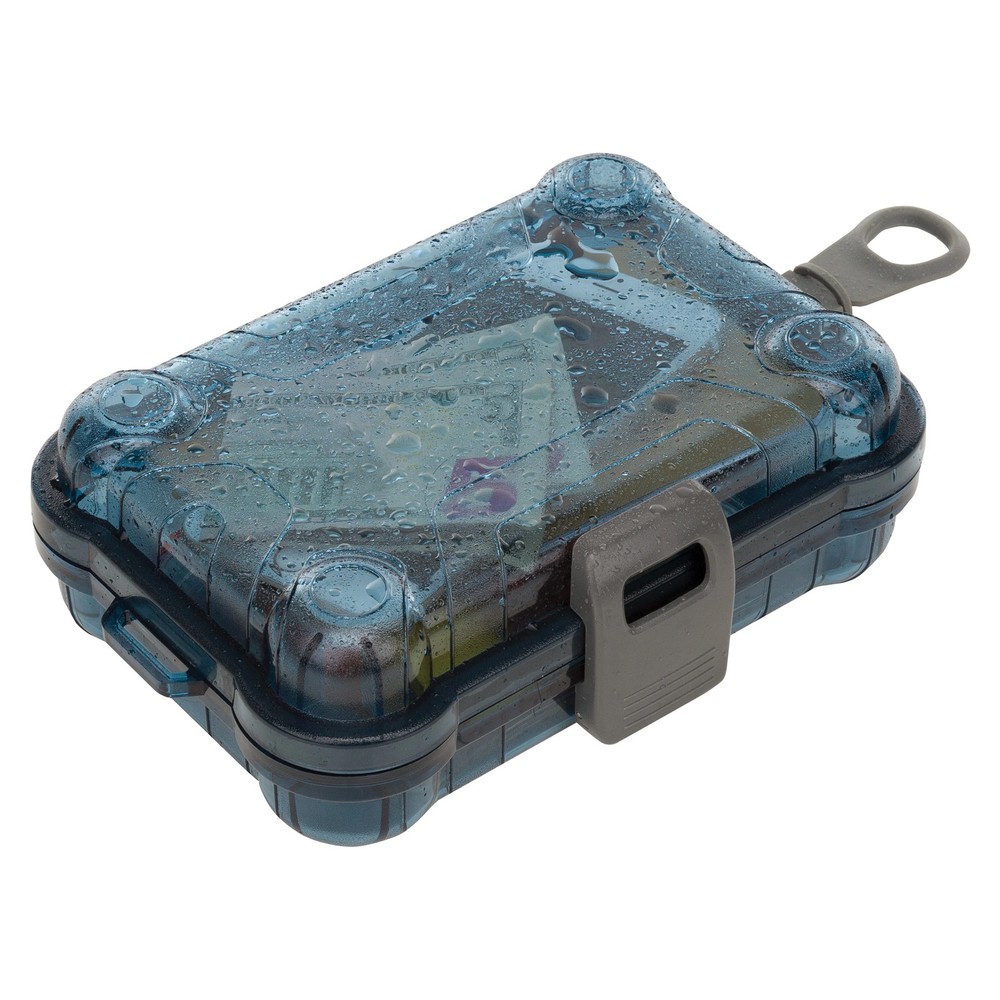 2 Pack Small Watertight Dry Box Polycarbonate Blue